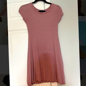 Striped Lettuce-trim Dress